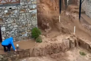 Το φαινόμενο Adel παρέλυσε τη Θάσο, συγκλονιστικές εικόνες ΒΙΝΤΕΟ