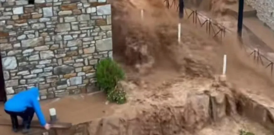 Το φαινόμενο Adel παρέλυσε τη Θάσο, συγκλονιστικές εικόνες ΒΙΝΤΕΟ