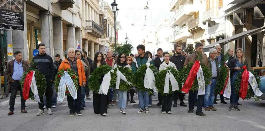 Πάτρα: Στεφάνι Πελετίδη στο Παράρτημα - «Τα συνθήματα του Πολυτεχνείου παραμένουν ζωντανά και επίκαιρα»