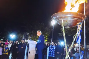 Καλάβρυτα: Υποδοχής της Ολυμπιακής Φλόγας με τιμές αρχηγού κράτους! ΦΩΤΟ