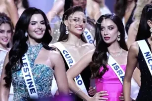 Αφού δεν …πιάστηκαν στα χέρια, δίπλα-δίπλα στο «Μις Υφήλιος» Ισραήλ και Παλαιστίνη, ΒΙΝΤΕΟ