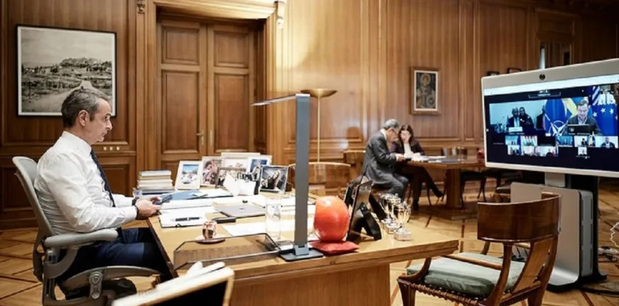 Μητσοτάκης σε τηλεδιάσκεψη ΕΕ: «Προχωρά ο διάλογος για την Ουκρανία - Οι αποφάσεις θα ληφθούν από τα κράτη-μέλη»