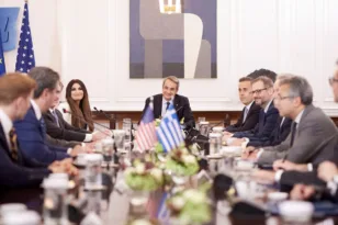 Μητσοτάκης: Συνάντηση με τους υπουργούς Εσωτερικών και Ενέργειας των ΗΠΑ
