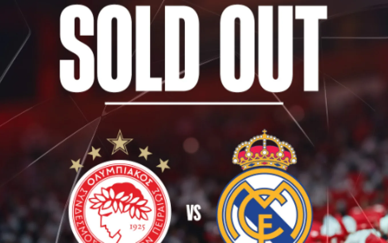 Ολυμπιακός - Ρεάλ: Τέλος τα εισιτήρια για το μεγάλο παιχνίδι Ολυμπιακός - Ρεάλ: Τέλος τα εισιτήρια για το μεγάλο παιχνίδι