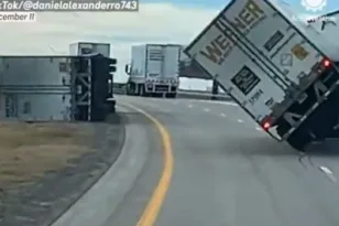 Ισχυροί άνεμοι «γκρέμισαν» φορτηγά και τροχόσπιτα!