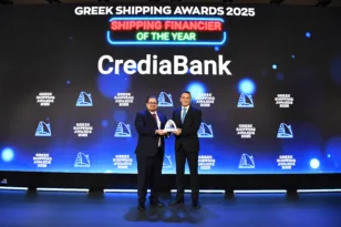 Η CrediaBank “Shipping Financier of the Year” στα Lloyd’s List Greek Shipping Awards