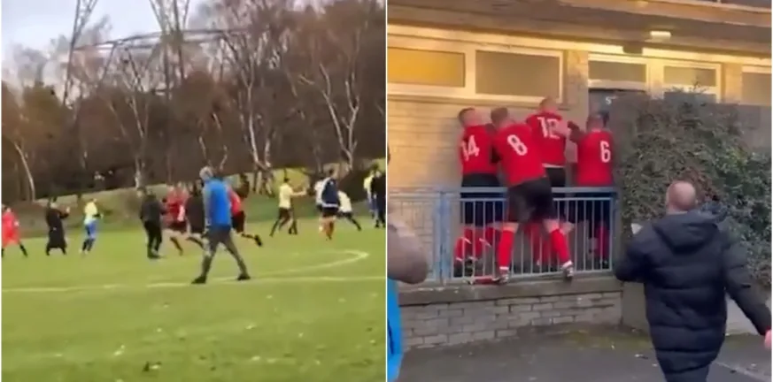 Γροθιές, μπουνιές στο ερασιτεχνικό και ξυλοδαρμός στα αποδυτήρια! ΦΩΤΟ