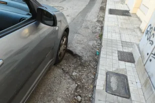 Κίνδυνος ατυχήματος στην Πλατεία Παπαφλέσσα