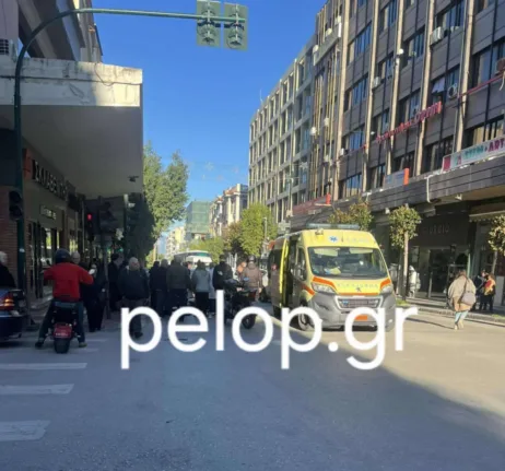 Τροχαίο με τραυματισμό δικυκλιστή στο κέντρο της Πάτρας ΦΩΤΟ