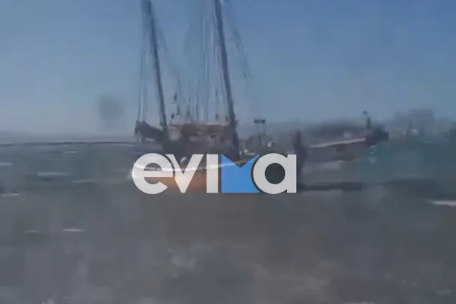 Εύβοια: Ιστιοφόρο προσάραξε λόγω ισχυρών ανέμων στην Ερέτρια