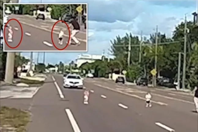 ΒΙΝΤΕΟ με νήπια να περπατούν σε αυτοκινητόδρομο στη Φλόριντα