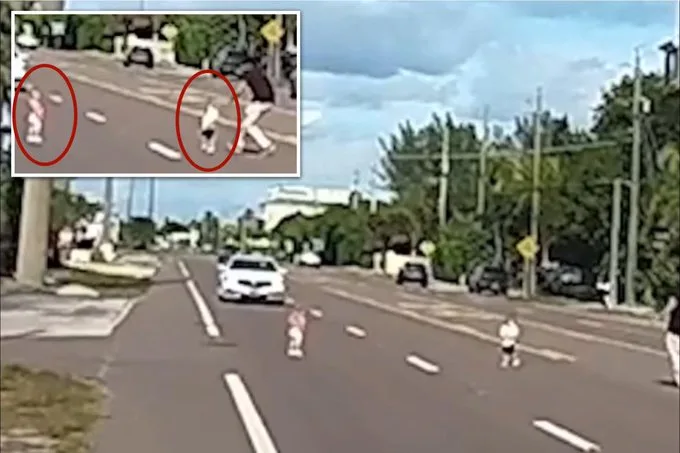 ΒΙΝΤΕΟ με νήπια να περπατούν σε αυτοκινητόδρομο στη Φλόριντα