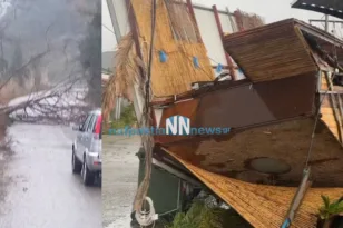 Σοβαρά προβλήματα από την κακοκαιρία στη Ναυπακτία – Πέτρες, δέντρα και ζημιές σε υποδομές