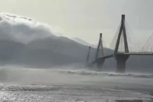 Κακοκαιρία: Έκτακτα μέτρα σε ισχύ στη Γέφυρα Ρίου-Αντιρρίου «Χ. Τρικούπης»