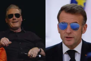 Στάρμερ και Μακρόν σε διαδικτυακό «πείραγμα» με φόντο τα viral γυαλιά του δεύτερου