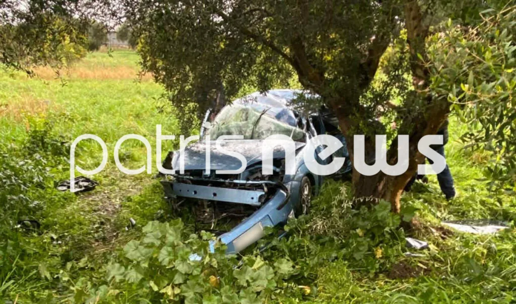 Ηλεία: Αυτοκίνητο καρφώθηκε σε ελιές - Στο νοσοκομείο 19χρονος