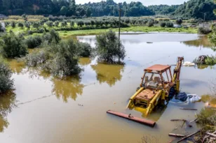 Σε οριακή κατάσταση στην Ηλεία, «πνίγηκαν» καλλιέργειες και οικισμοί, πλημμύρισαν Πηνειός και Αλφειός, ΦΩΤΟ