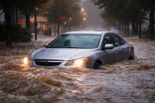 Ποτάμι ο παραλιακός δρόμος στο Αργοστόλι της Κεφαλονιάς