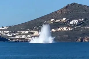 ΒΙΝΤΕΟ από τη στιγμή εξουδετέρωσης νάρκης στη Νάξο