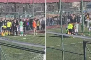 Οπαδός πέταξε πατίνι και πέτυχε στο κεφάλι τον επόπτη!