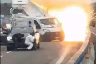 Ιταλία: Κινηματογραφική ληστεία σε αυτοκινητόδρομο ΒΙΝΤΕΟ