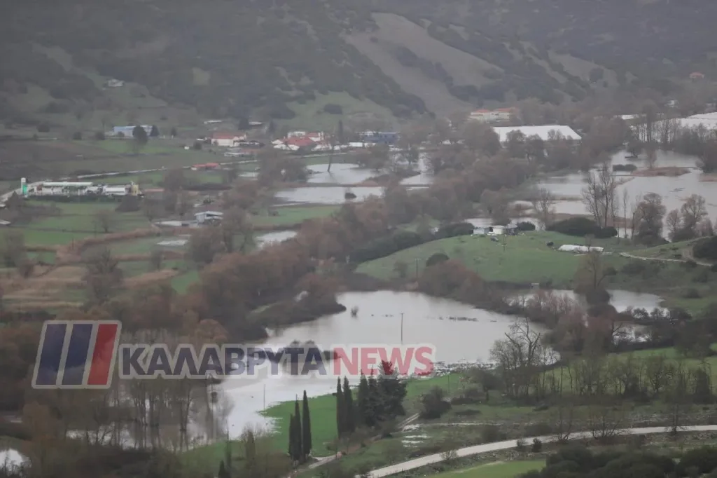 Καλάβρυτα: Σε κατάσταση έκτακτης ανάγκης ο Δήμος λόγω υπερχειλίσεων Σελινούντα και Βουραϊκού ΦΩΤΟ