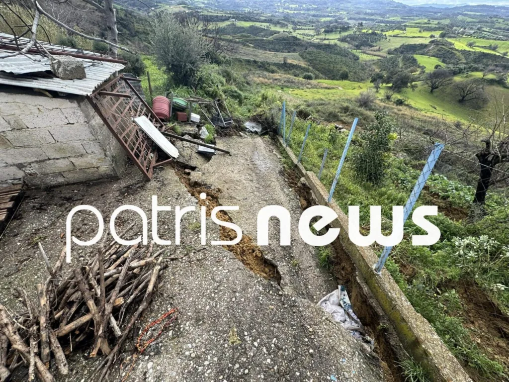 Ηλεία: Καθιζήσεις απομονώνουν το Μαζαράκι Πηνείας – Ρωγμές σε σπίτια και εγκατάλειψη κατοικιών ΦΩΤΟ
