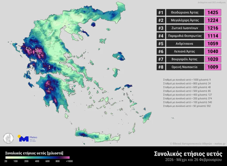 18 κακοκαιρίες σε 4 μήνες: Πώς ο «παγιδευμένος» αεροχείμαρρος έφερε διαδοχικές πλημμύρες στην Ελλάδα 18 κακοκαιρίες σε 4 μήνες: Πώς ο «παγιδευμένος» αεροχείμαρρος έφερε διαδοχικές πλημμύρες στην Ελλάδα