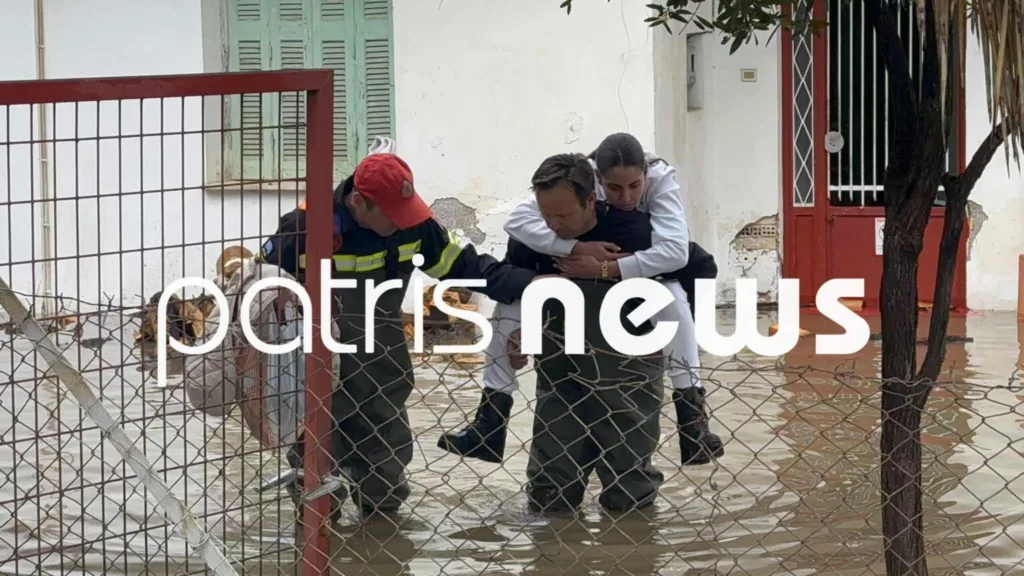 Πύργος: Σοβαρές πλημμύρες από τη νεροποντή - Απεγκλωβισμός οικογένειας από σπίτι ΦΩΤΟ-ΒΙΝΤΕΟ