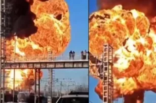 Ρωσία: Τεράστια έκρηξη και πυρκαγιά σε σιδηροδρομικό σταθμό ΒΙΝΤΕΟ