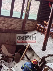 Κατέρρευσε στη Ροδόπη το πάτωμα ταβέρνας! ΦΩΤΟ