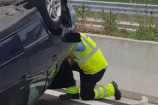 Μοναχός του Αίγιου Όρους νοσηλεύεται σε κρίσιμη κατάσταση έπειτα από τροχαίο στα διόδια Λογγού