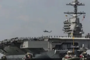 Σούδα: Κατέπλευσε το αμερικανικό αεροπλανοφόρο USS Gerald R. Ford – Παρουσία του 6ου Στόλου στη Μεσόγειο ΒΙΝΤΕΟ