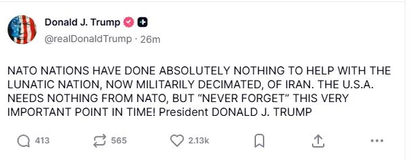 Τραμπ κατά ΝΑΤΟ και με τελεσίγραφο στην Τεχεράνη: Ο Νετανιάχου βλέπει σκληρή γραμμή χωρίς περιθώριο υποχώρησης