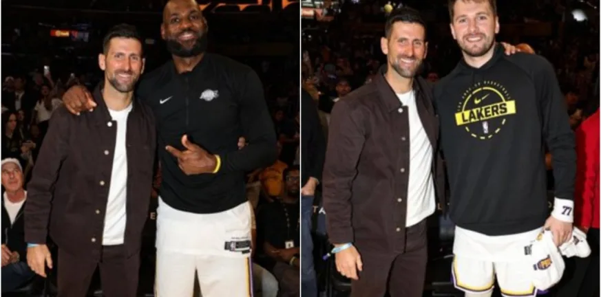 Λος Άντζελες: Ντόντσιτς και ΛεΜπρόν υποδέχθηκαν στους Λέικερς τον Τζόκοβιτς