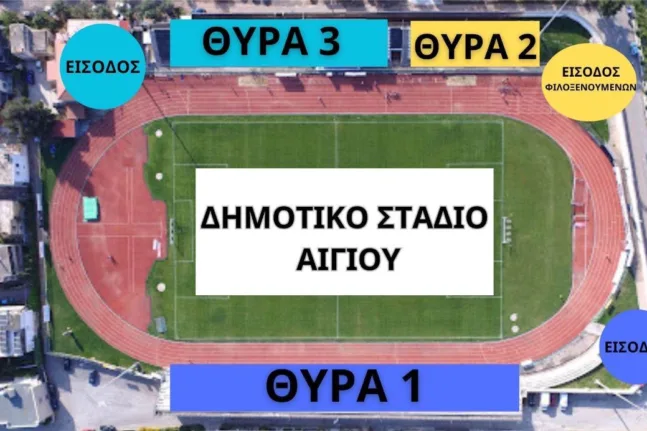 Τα μέτρα που θα ισχύσουν στον αγώνα Κυπέλλου Παναιγιάλειος-Παναχαϊκή