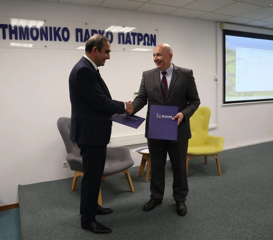 Επίσκεψη του Ελληνικού Κέντρου Αμυντικής Καινοτομίας (ΕΛΚΑΚ) στο Επιστημονικό Πάρκο Πατρών και υπογραφή Μνημονίου Συνεργασίας