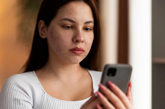 Ακμή που δεν λέει να φύγει; Ίσως η απάντηση να βρίσκεται στην οθόνη του κινητού