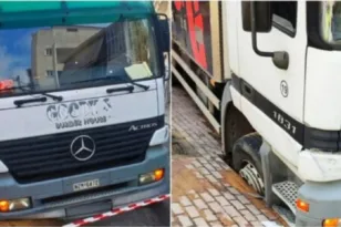Άγιος Δημήτριος: Υποχώρησε το οδόστρωμα και «κατάπιε» φορτηγό – Σφοδρές αντιδράσεις κατά της ΕΥΔΑΠ ΦΩΤΟ