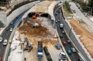 Θεσσαλονίκη: Σε εξέλιξη η κατεδάφιση του τούνελ στον Περιφερειακό για το Flyover