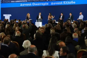 Διακοπή στο προσυνέδριο της ΝΔ: Γυναίκα από το κοινό λιποθύμησε στη συζήτηση Μητσοτάκη