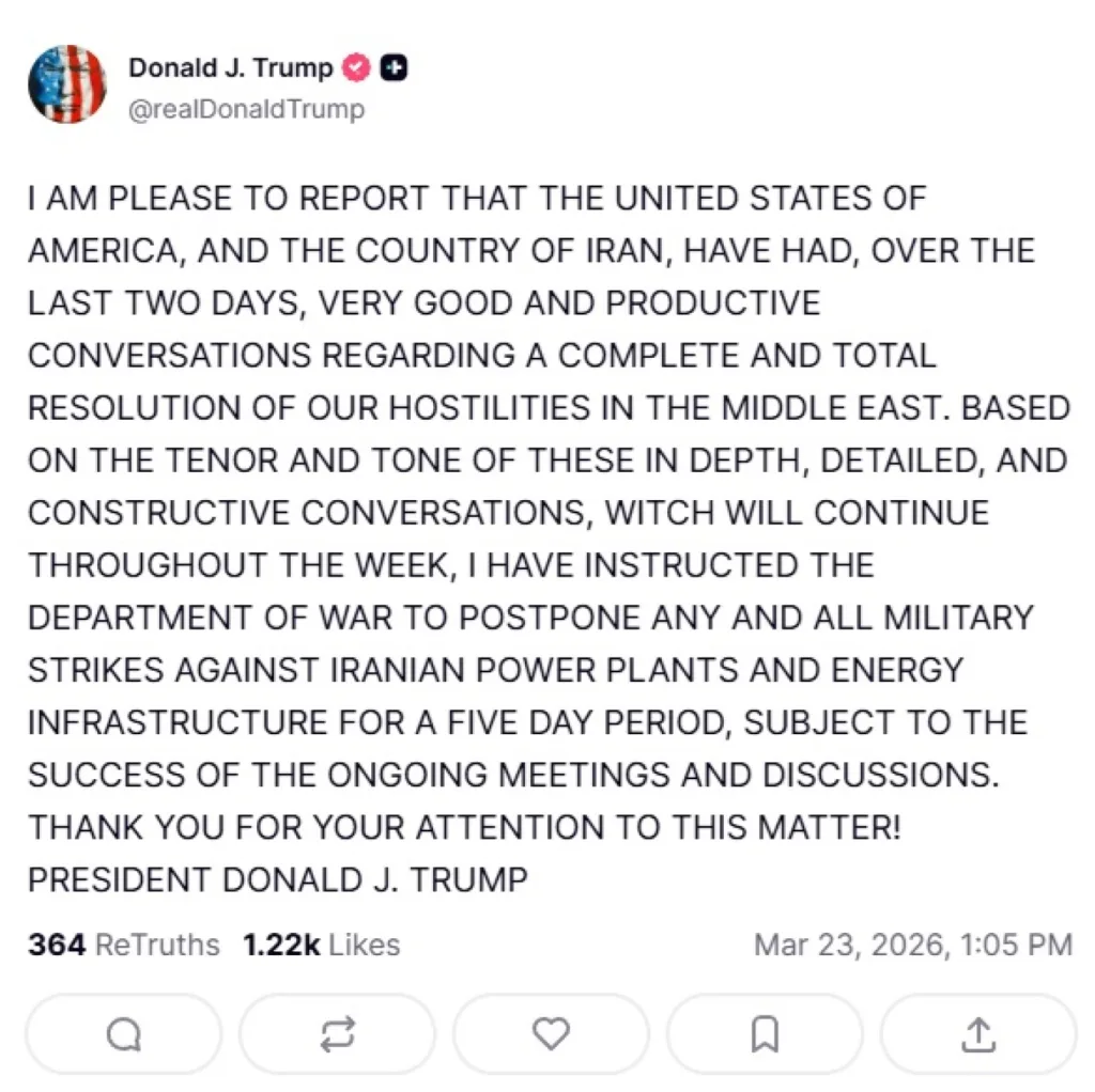 Ιράν: «Στοπ» στις επιθέσεις σε ενεργειακές υποδομές με εντολή Τραμπ - Βουτιά 10% στο πετρέλαιο