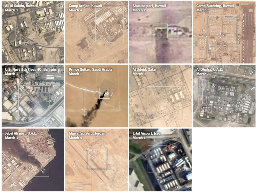 Τουλάχιστον 17 αμερικανικές εγκαταστάσεις στη Μέση Ανατολή έχουν υποστεί ζημιές από ιρανικά πλήγματα