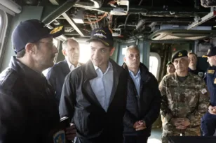 Επίσκεψη Μητσοτάκη-Χριστοδουλίδη στην φρεγάτα «Κίμων», τι είπε ο Κύπριος πρόεδρος