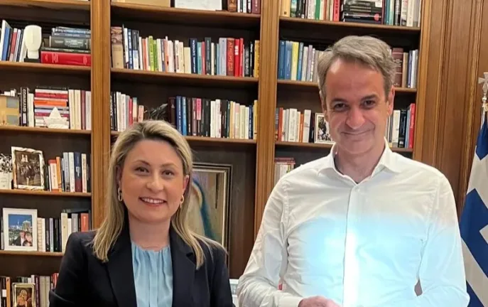 Η Χριστίνα Αλεξοπούλου συναντήθηκε με τον Πρωθυπουργό, Κυριάκο Μητσοτάκη