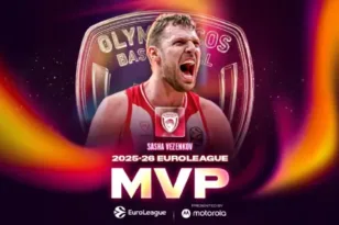EuroLeague: Ο Σάσα Βεζένκοβ MVP για τη σεζόν 2025-26 – Δεύτερη φορά στην κορυφή της Ευρώπης