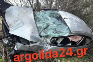 Αργολίδα: Από θαύμα έμειναν ζωντανοί οι επιβαίνοντες στο ΙΧ