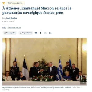 Τι λένε και γράφουν στη Γαλλία για την επίσκεψη Μακρόν στην Ελλάδα