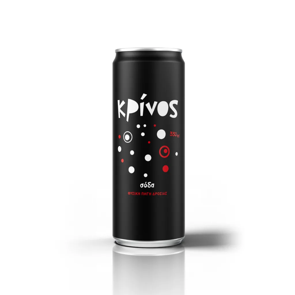 Νέα συσκευασία για τη Σόδα ΚΡΙΝΟΣ σε αλουμινένιο κουΤάκι 330ml