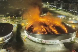 Φωτιά στο Ολυμπιακό Ποδηλατοδρόμιο του Ρίο: Ζημιές στην οροφή, σώθηκε η αγωνιστική πίστα